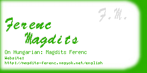 ferenc magdits business card